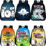 Battle Cats Backpack Kids Cartoon School Bag Boys Girls