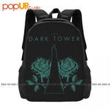 Dark Tower And Roses Backpack Large Capacity Travel Sports Bag