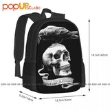 Skull Crow Backpack Large Capacity 3D Printing Multi-function