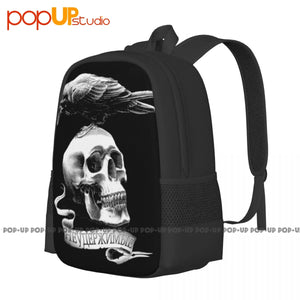 Skull Crow Backpack Large Capacity 3D Printing Multi-function