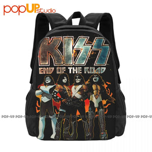 Kiss End Of The Road World Backpack Large Capacity Beach Bag