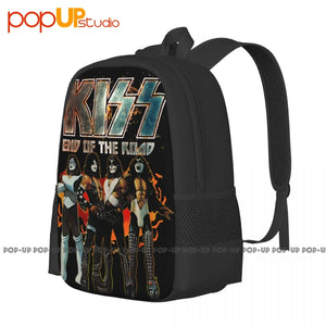 Kiss End Of The Road World Backpack Large Capacity Beach Bag