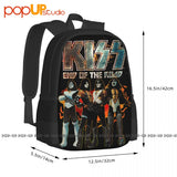Kiss End Of The Road World Backpack Large Capacity Beach Bag