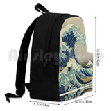 Great Wave Hiking Backpack Waterproof Ocean Art