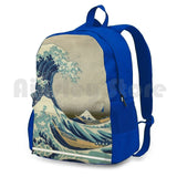 Great Wave Hiking Backpack Waterproof Ocean Art