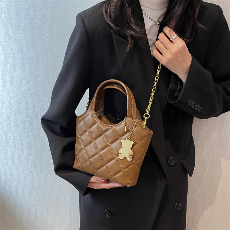 High Chain Handbag Ringer Single Shoulder Cross-body Bucket Bag