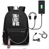 The Last Of Us Games Backpack USB Charge School Bags for Girls Boys