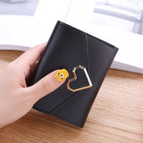 Retro Metal Heart-shaped Short Wallet