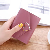Retro Metal Heart-shaped Short Wallet