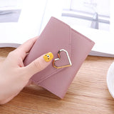 Retro Metal Heart-shaped Short Wallet
