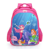 Pink Princess Little Mermaid School Bag for Girls