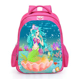 Pink Princess Little Mermaid School Bag for Girls