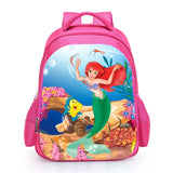 Little Mermaid Pink Princess Kids School Bag