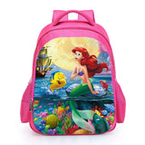 Little Mermaid Pink Princess Kids School Bag