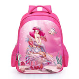 Pink Princess Mermaid Backpack for Girls