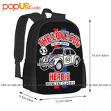 The Love Bug Herbie Drive Classic No.53 1963 Movie Backpack Large Capacity Gym