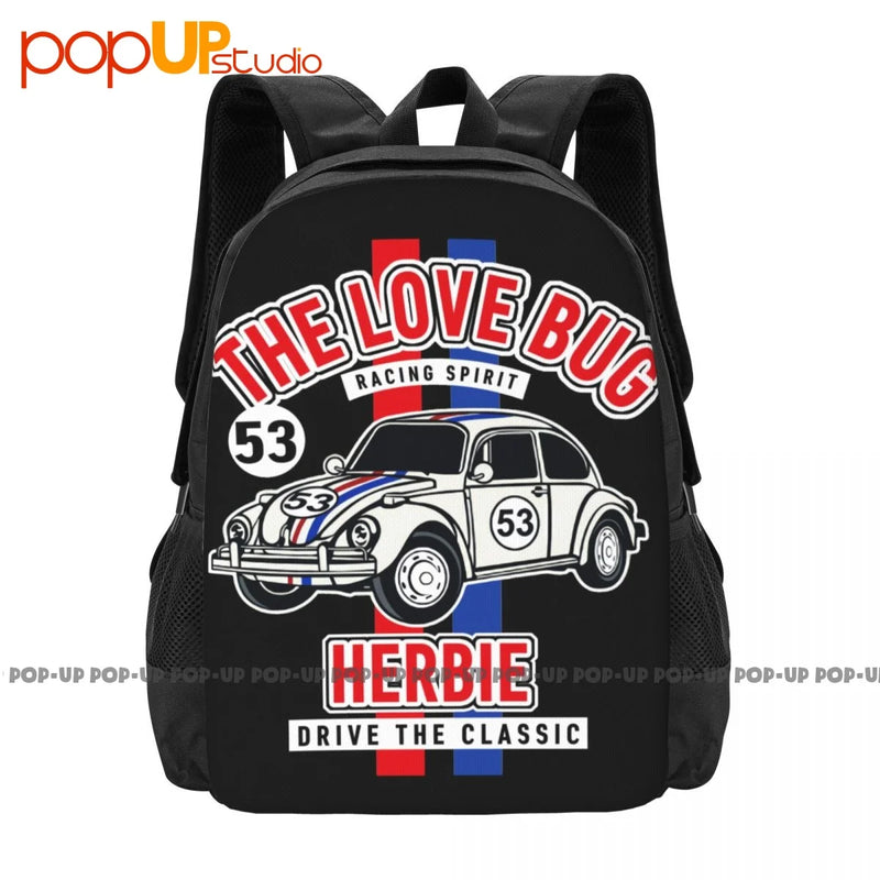 The Love Bug Herbie Drive Classic No.53 1963 Movie Backpack Large Capacity Gym