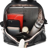 Women's Leather Backpack Large Capacity School Bag for Teenage Girls