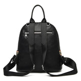 Women's Leather Backpack Large Capacity School Bag for Teenage Girls