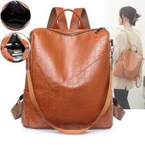 Women Anti-theft Travel Backpack Soft Leather School Bags