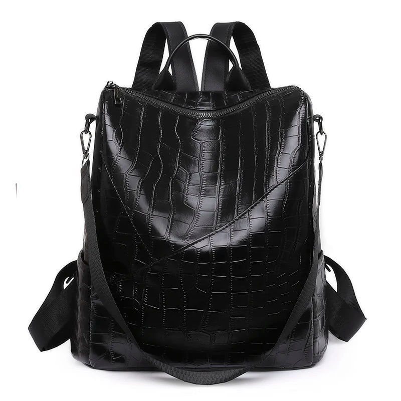 Women Anti-theft Travel Backpack Soft Leather School Bags