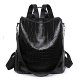 Women Anti-theft Travel Backpack Soft Leather School Bags