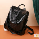 Women Anti-theft Travel Backpack Soft Leather School Bags