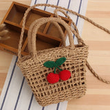 Cherry Straw Bag Seaside Beach Wild One-shoulder Woven Bag