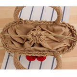 Cherry Straw Bag Seaside Beach Wild One-shoulder Woven Bag