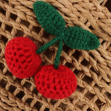 Cherry Straw Bag Seaside Beach Wild One-shoulder Woven Bag