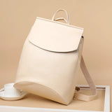 Girls Youth Leather School Backpack Shoulder Bag