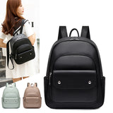 High Youth Leather Backpack for Teenage Girls