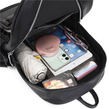 High Youth Leather Backpack for Teenage Girls