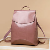 Girls Youth Leather School Backpack Shoulder Bag