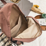 High cartoon embroidery Waterproof nylon Women Backpack Female School bag