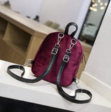 Stylish Velvet Travel Backpack for Women