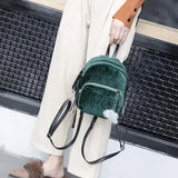 Stylish Velvet Travel Backpack for Women