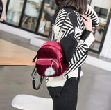 Stylish Velvet Travel Backpack for Women