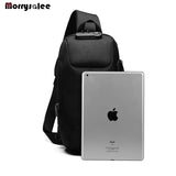 Men's Chest Pack USB Security Shoulder Bag