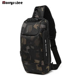 Men's Chest Pack USB Security Shoulder Bag