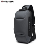 Men's Chest Pack USB Security Shoulder Bag