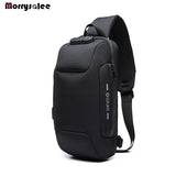 Men's Chest Pack USB Security Shoulder Bag