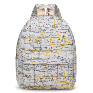 National Wind Canvas Backpack for Female Students