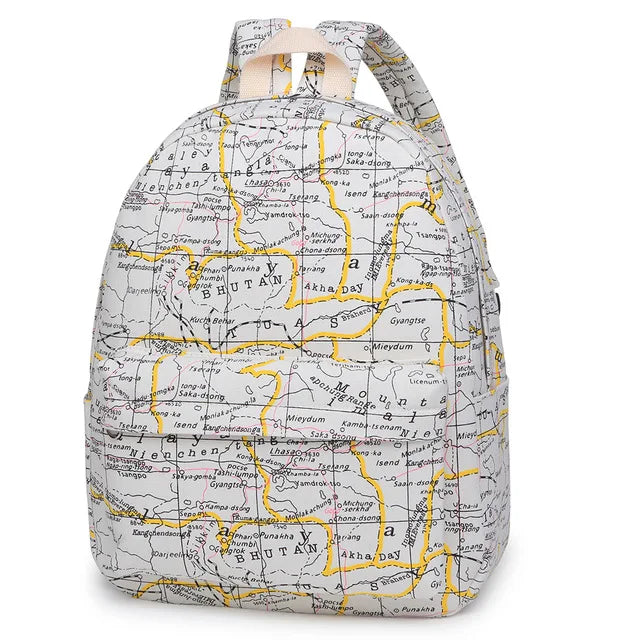 National Wind Canvas Backpack for Female Students