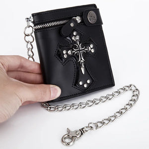 Anti-Theft Skulls Wallet with Chain