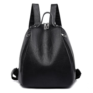 PU Women Backpack High Soft Leather School Bags For Girls