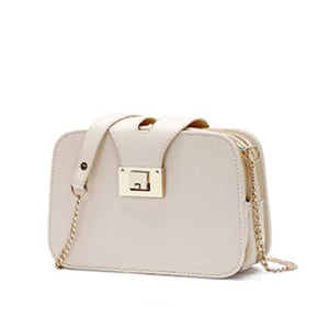 Women's Shoulder Bag Metal Buckle Chain Handbag Clutch