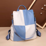 Waterproof PU Women Backpack High Capacity Travel School Bag