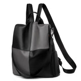 Waterproof PU Women Backpack High Capacity Travel School Bag