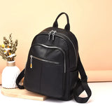 Fashionable PU Leather Women Shoulder Backpack Large Capacity School Bag